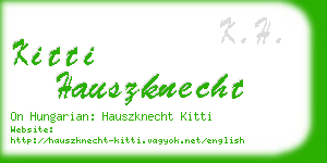 kitti hauszknecht business card